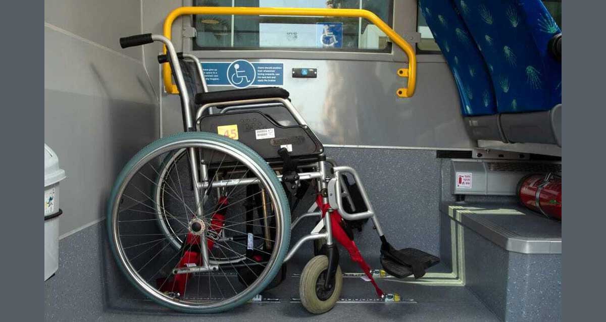 מיקום לכיסא גלגלים באוטובוס (צילום: משרד התחבורה)