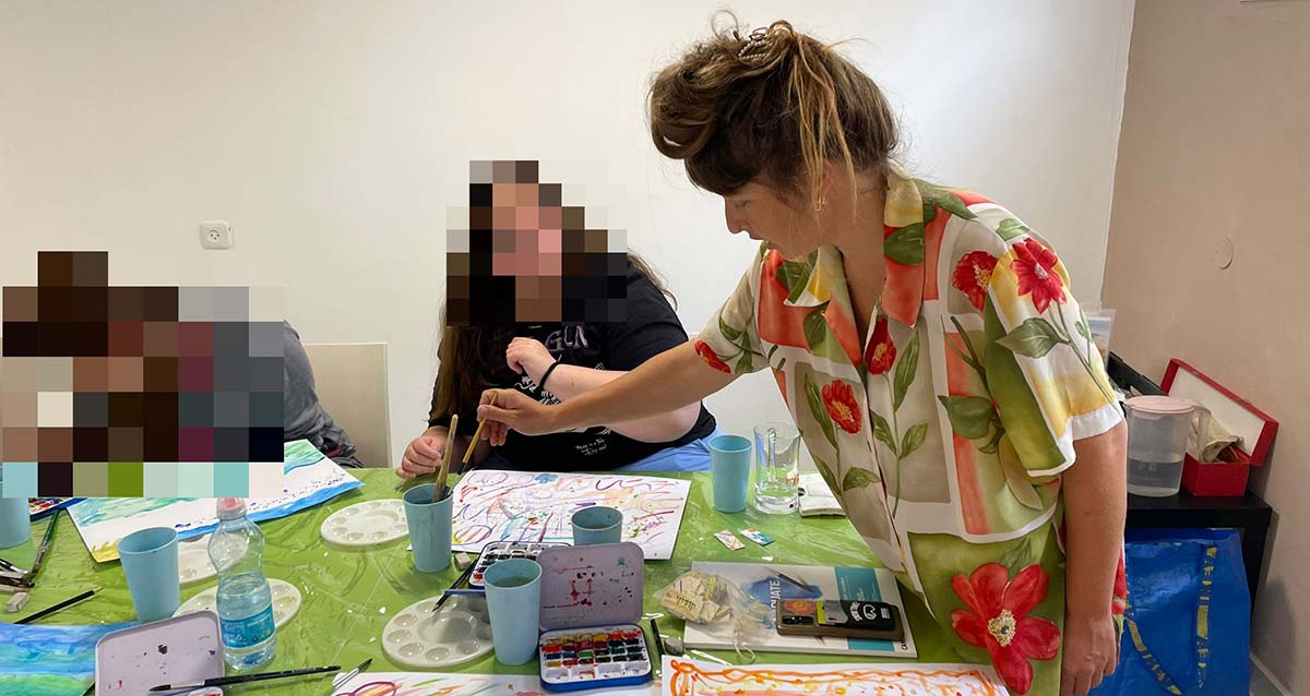 סדנת ציור בצבעי מים. הוסטל סחלב. צילום: פרטי