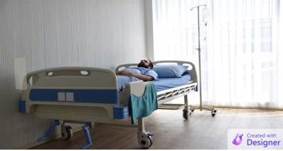 אילוסטרציה, מאושפז על מיטה. עיבוד AI