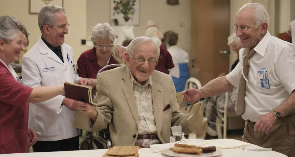 חוגגים בדיור מוגן (הדמיה: AI)