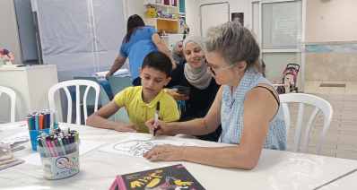 מפגש שבוע הספר בבית החולים העמק בעפולה (צילום: סאסא סטון)