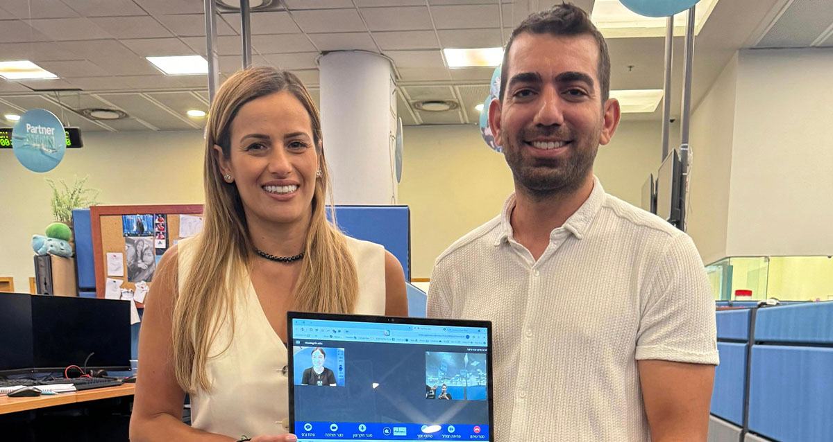מאיה רדושינסקי - סמנכ"לית חטיבת לקוחות פרטיים בפרטנר, תומר לוי - מנכ"ל Sign now (צילום: יח"צ)