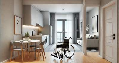 הדמיה: דירה מונגשת. עיבוד AI - מערכת