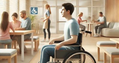 הדמיה: מבוגר עם מוגבלות. עיבוד AI - מערכת