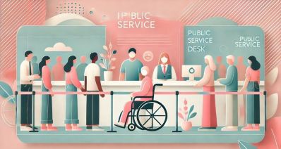 איור המחשה: שירות נגיש לאנשים עם מוגבלות. עיבוד AI - מערכת