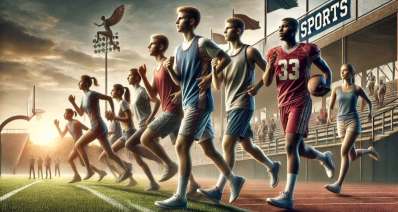 הדמיה: ספורטאים בקולג' בארה"ב. עיבוד AI - מערכת