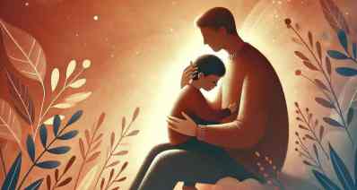 אב ובנו. איור AI - מערכת