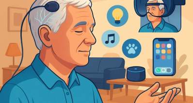 שליטה דרך המחשבה. איור AI - מערכת