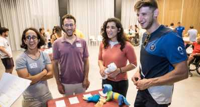 מפגש ספורטיבי בבית הלוחם. צילום: הוועד האולימפי בישראל