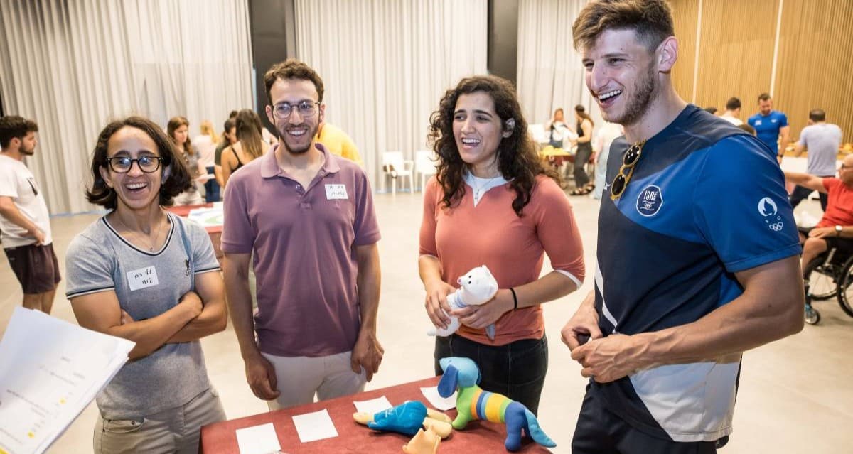 מפגש ספורטיבי בבית הלוחם. צילום: הוועד האולימפי בישראל