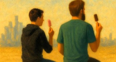 המדריך והחניך. איור AI - קבוצת ג.י.א