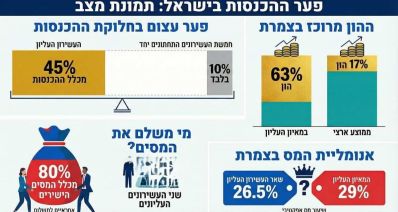 דוח אי שיוויון בהכנסות. אינפוגרפיקה - מערכת רגישות