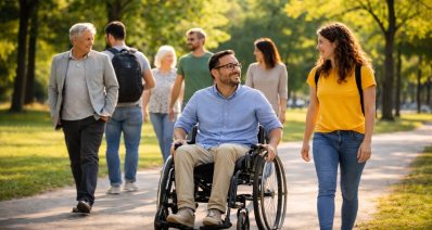 היחס כלפי אדם עם מוגבלויות בקהילה. עיבוד AI