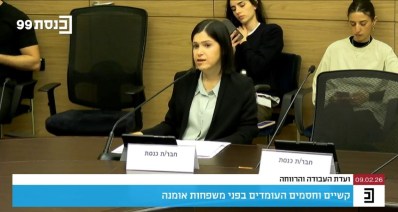 ח"כ קארין אלהרר בדיון בוועדה. צילום: ערוץ הכנסת