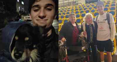 יועד הלברון, חיה גדנסקי והכלב של חיה צילום: עיריית אריאל