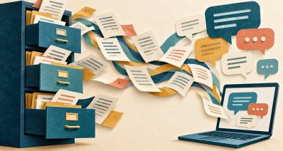 בינה מלאכותית במקום תיקיות. איור AI: אתר רגישות
