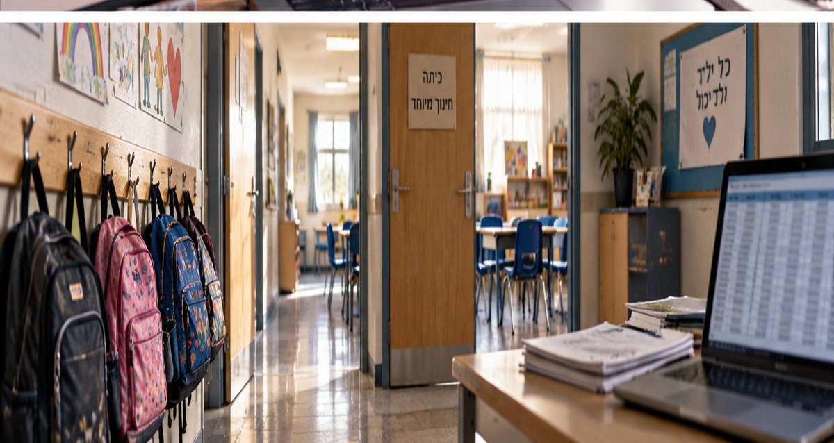 כיתת חינוך מיוחד. איור AI: אתר רגישות